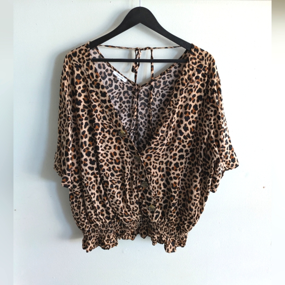 Maurices Leopard Print Blouse size 2X